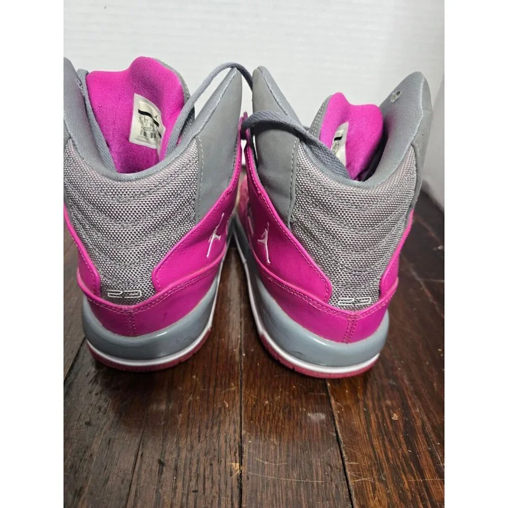 Jordan Sparkle Pink and Gray High Top Sneakers 6.5 Y